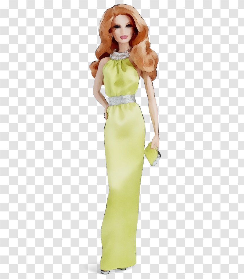 Barbie Cartoon - Yellow - Costume Design Formal Wear Transparent PNG