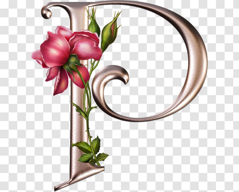Floral Design Letter Alphabet Flower - Rose - Creative Fonts Transparent PNG