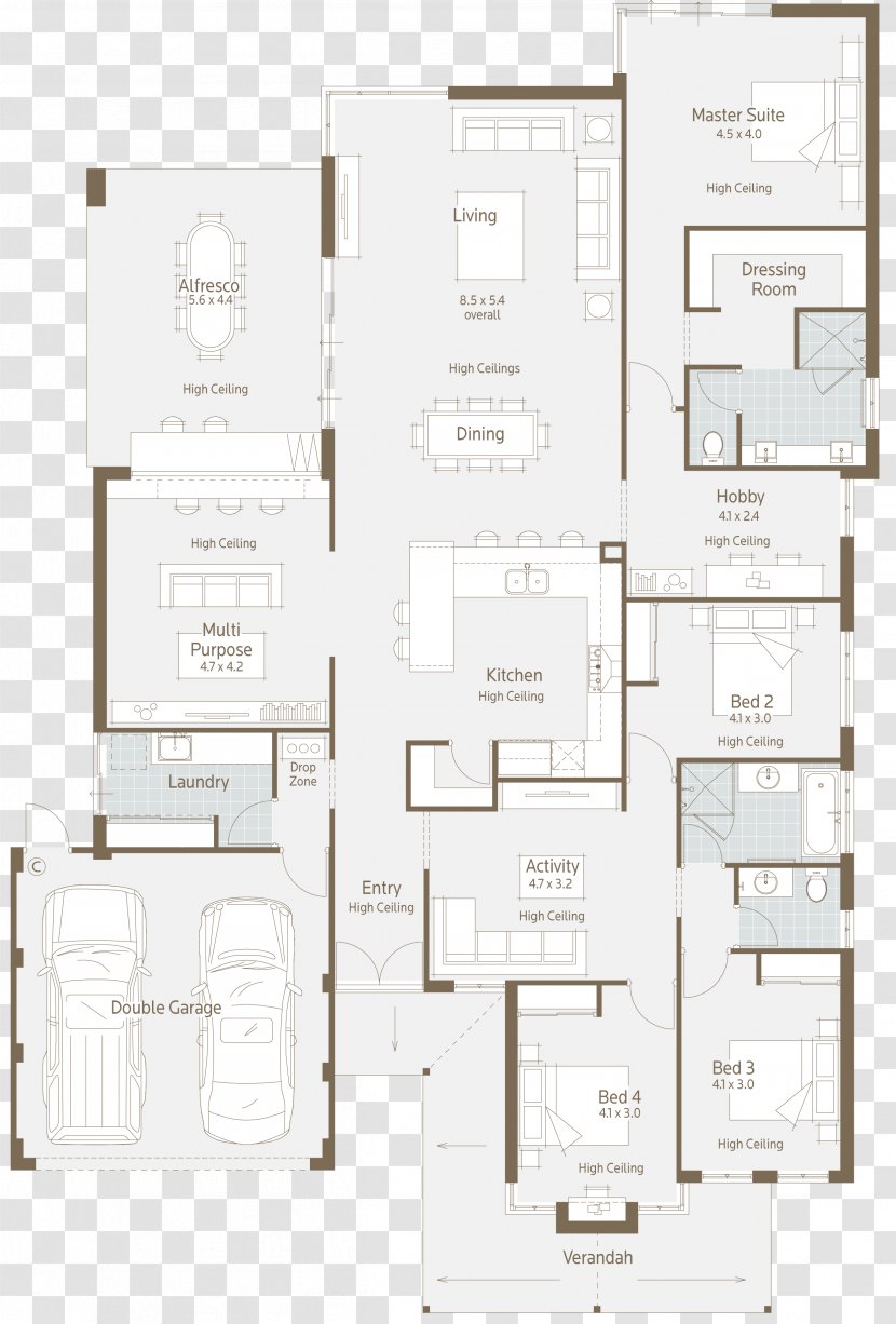 House Plan Floor - Architecture Transparent PNG