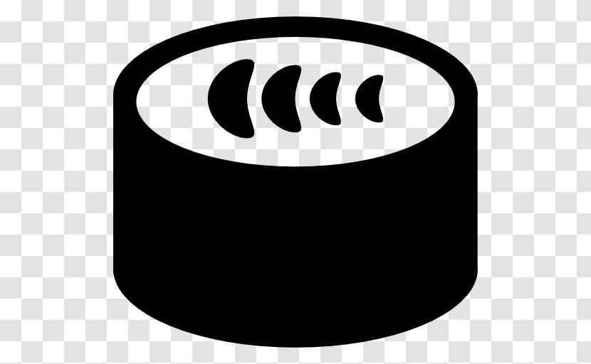 Cartoon Sushi - Symbol - Black And White Transparent PNG