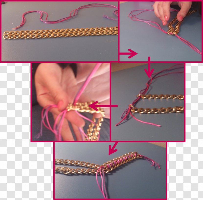 Necklace Pink M Bracelet Finger - Jaw Transparent PNG