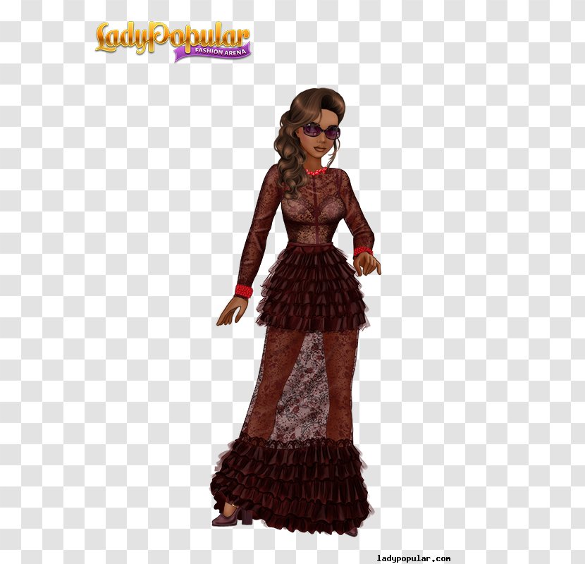 Lady Popular Woman Fashion Dress - Code - Chocolate Pudding Transparent PNG