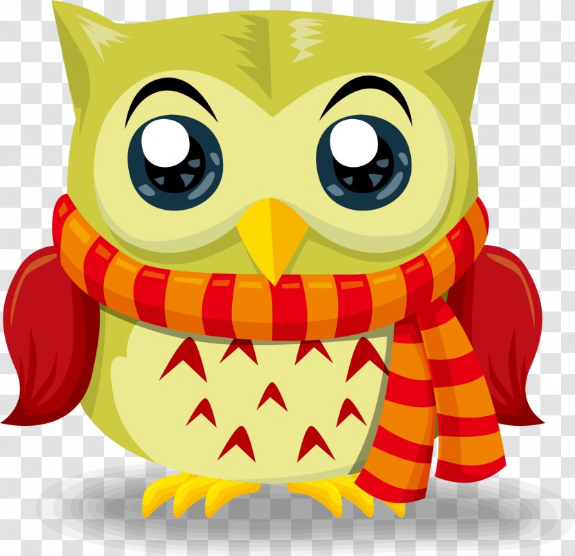 True Owl New Year Christmas Ornament Scrapbooking - Yellow Cartoon Transparent PNG