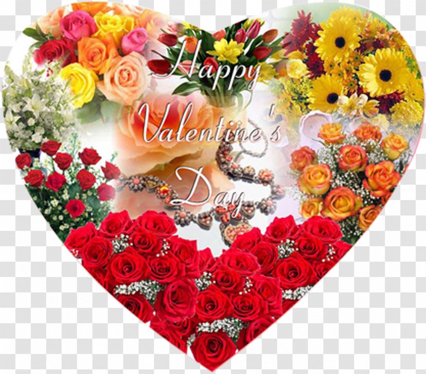Valentine's Day Flower Bouquet Heart Gift - If I Know What Love Is It Because Of You - Happy Valentines Transparent PNG