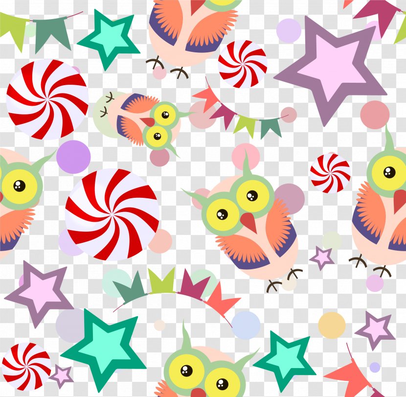 U3067 Wo Cartoon Clip Art - Point - Owl FivePointed Star Pattern Transparent PNG