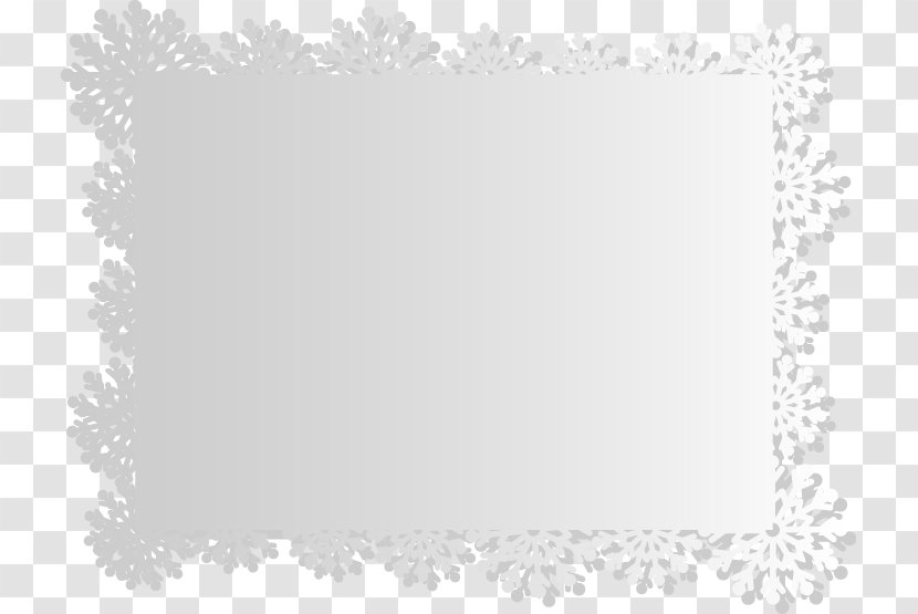 Snowflake Picture Frame Download - Black And White - Border Transparent PNG