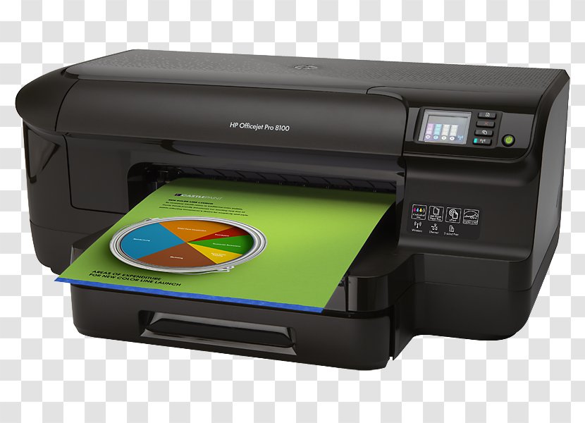 Hewlett-Packard HP Officejet Pro 8100 Multi-function Printer - Electronic Device - Hewlett-packard Transparent PNG