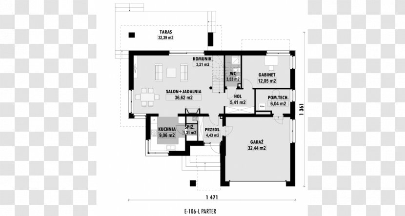 Floor Plan Square Meter Angle - Electronic Component Transparent PNG