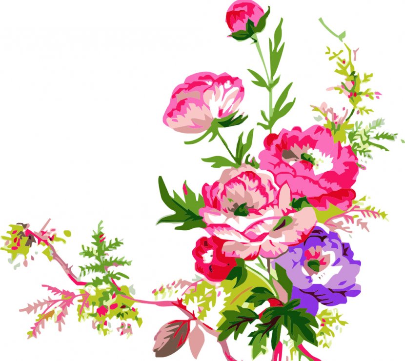 Flower Floral Design Watercolor Painting - Magenta Transparent PNG