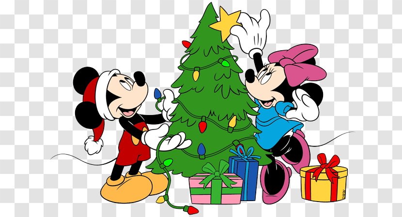 Mickey Mouse Minnie Pluto Christmas Clip Art - S Once Upon A - Disney Tree Cliparts Transparent PNG