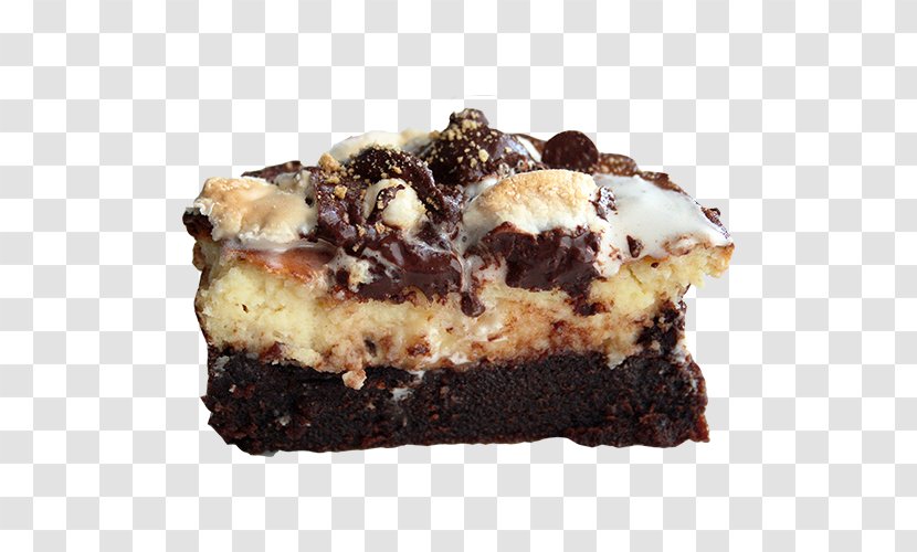 Chocolate Brownie Cheesecake Smore Fudge Cake - Frozen Dessert Transparent PNG