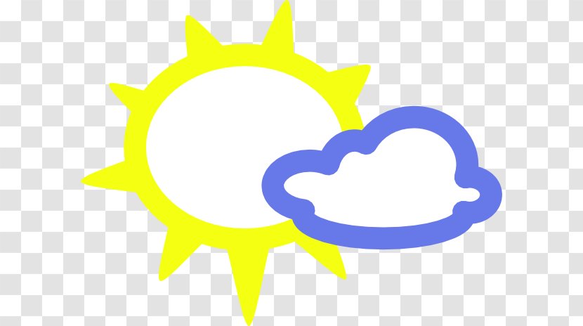 Weather Symbol Clip Art - Rain - Symbols Sun With Clouds Transparent PNG