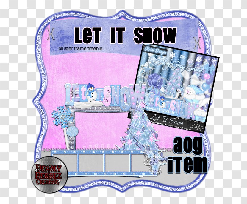 Pink M Font - Let It Snow Transparent PNG