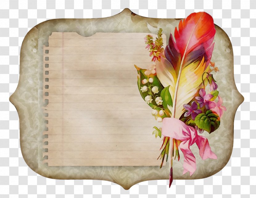 Watercolor Floral Background - Label - Petal Anthurium Transparent PNG
