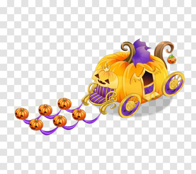 Cinderella Car Calabaza Pumpkin - Cartoon Luxury Carriage Transparent PNG