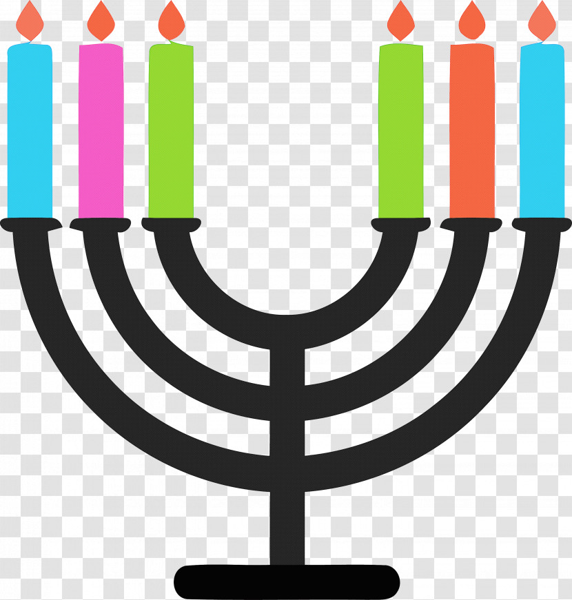Hanukkah Candle Happy Hanukkah Transparent PNG