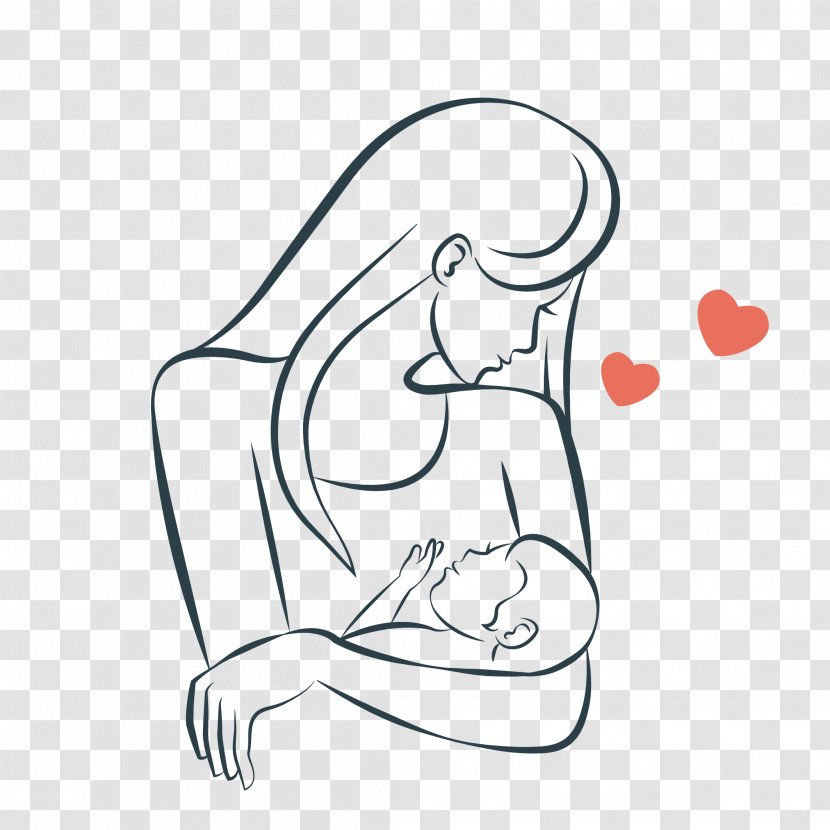 Mother Clip Art - Cartoon - Gave The Baby Breastfeeding Transparent PNG