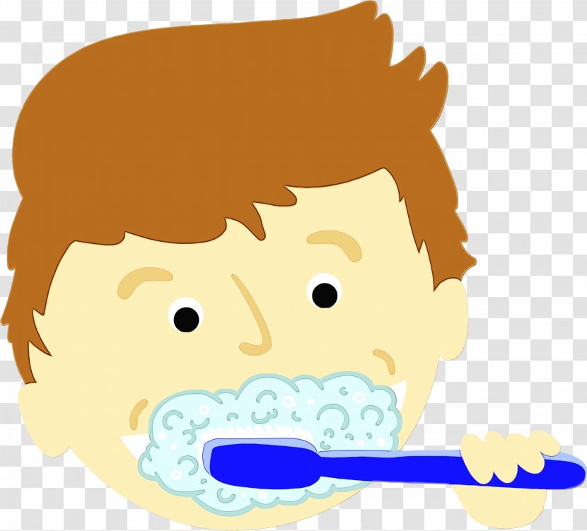Nose Cartoon Tooth Brushing Cheek Child - Smile Mouth Transparent PNG