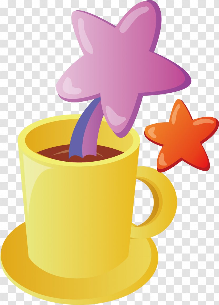 Star Illustration - Cartoon - Coffee Material Picture Transparent PNG