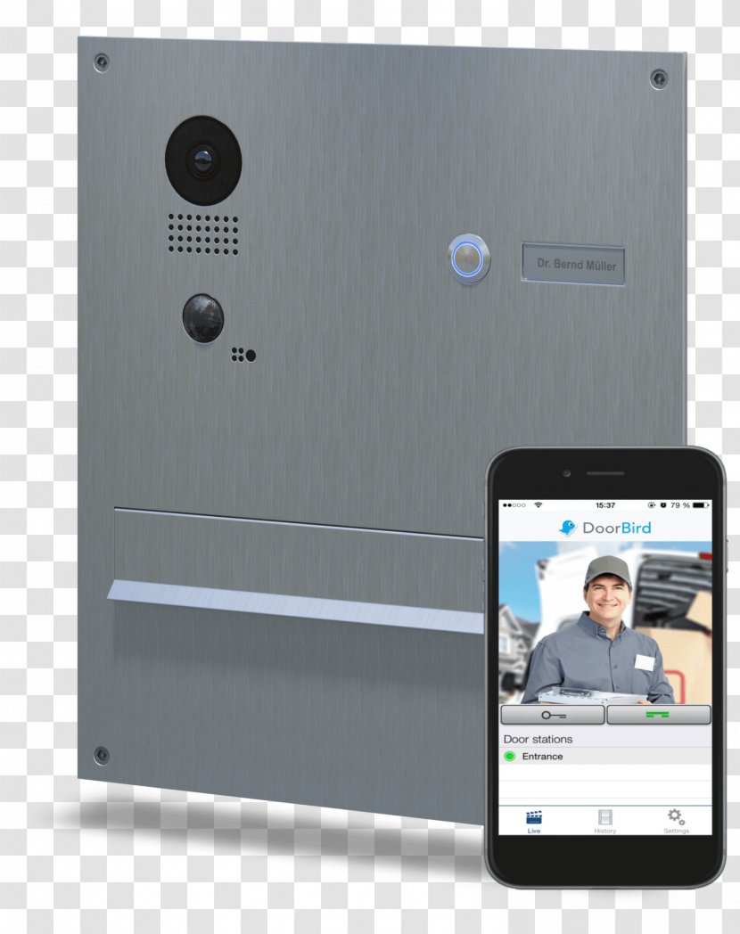 Intercom DoorBird D101 Door Bells & Chimes Wi-Fi Phone - Mobile - Electronic Device Transparent PNG