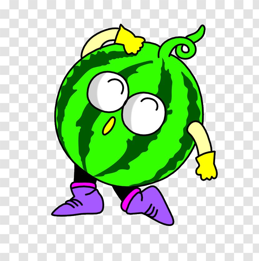 Watermelon Cartoon Auglis - Green Transparent PNG