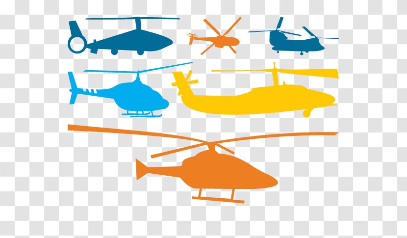 Helicopter Airplane Flight Aircraft - Air Travel - Vector Color Transparent PNG