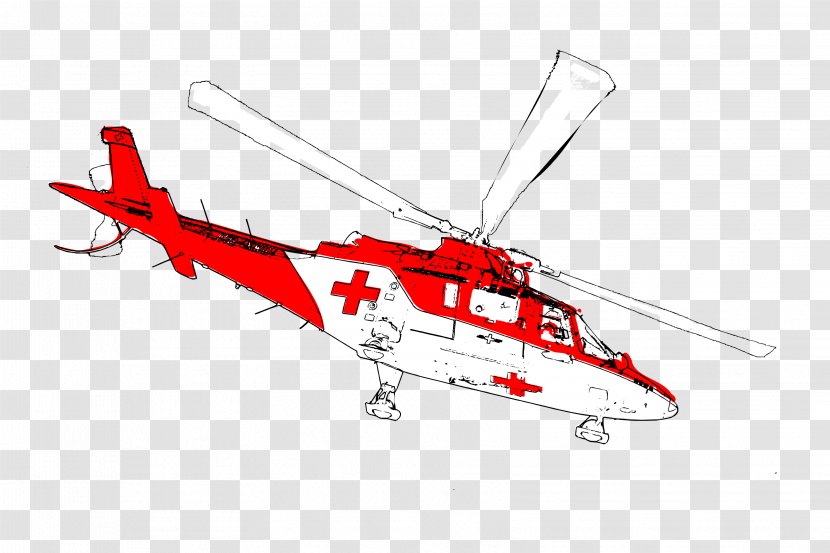 Helicopter AgustaWestland AW109 Aircraft Drawing Clip Art - Rega - Draw Transparent PNG