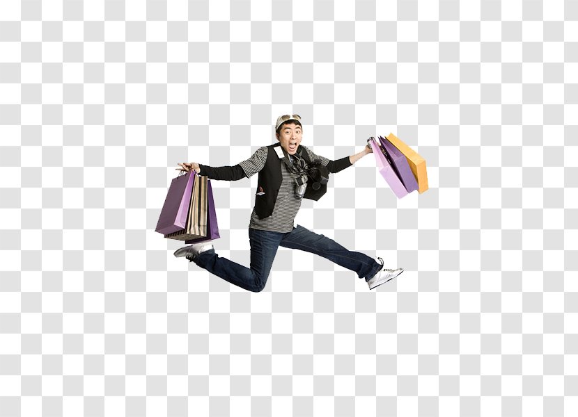 Shopping Bag Stock Photography Getty Images - Businessperson - Happy To Jump Up Transparent PNG