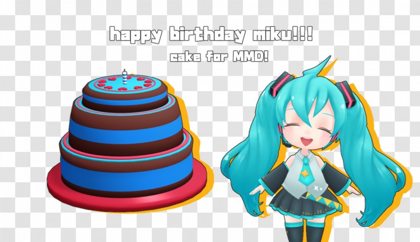 Birthday Cake Hatsune Miku Party Transparent PNG