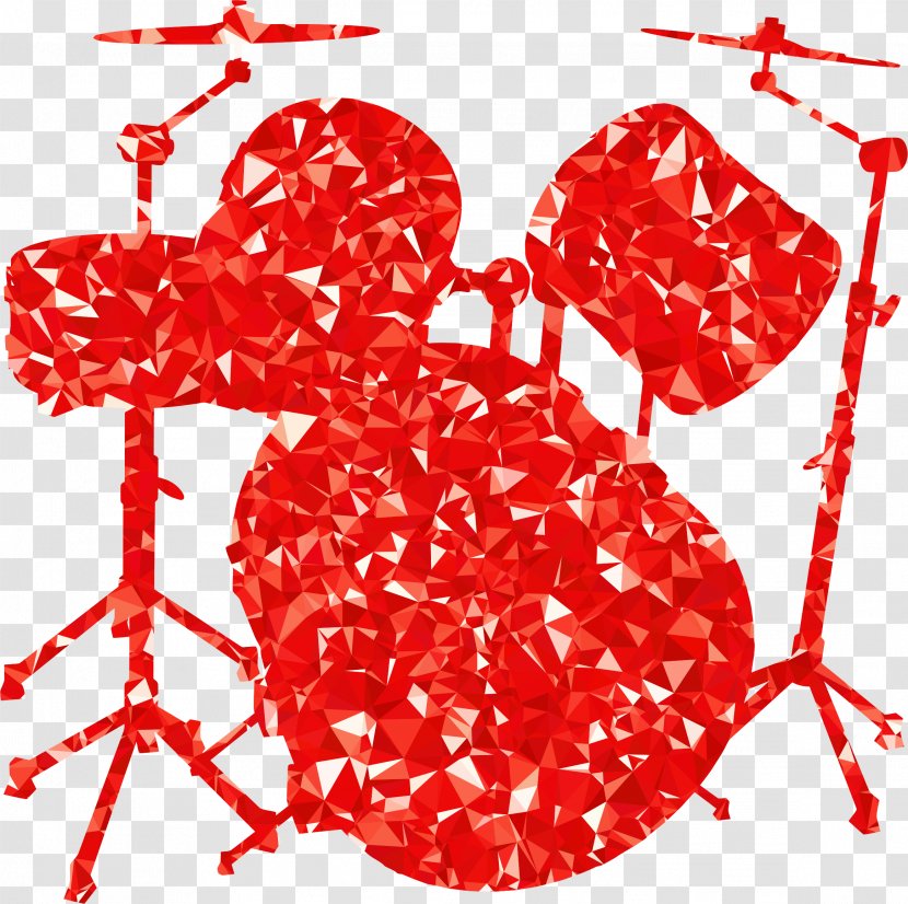 Bass Drums Silhouette - Heart - Ruby Transparent PNG