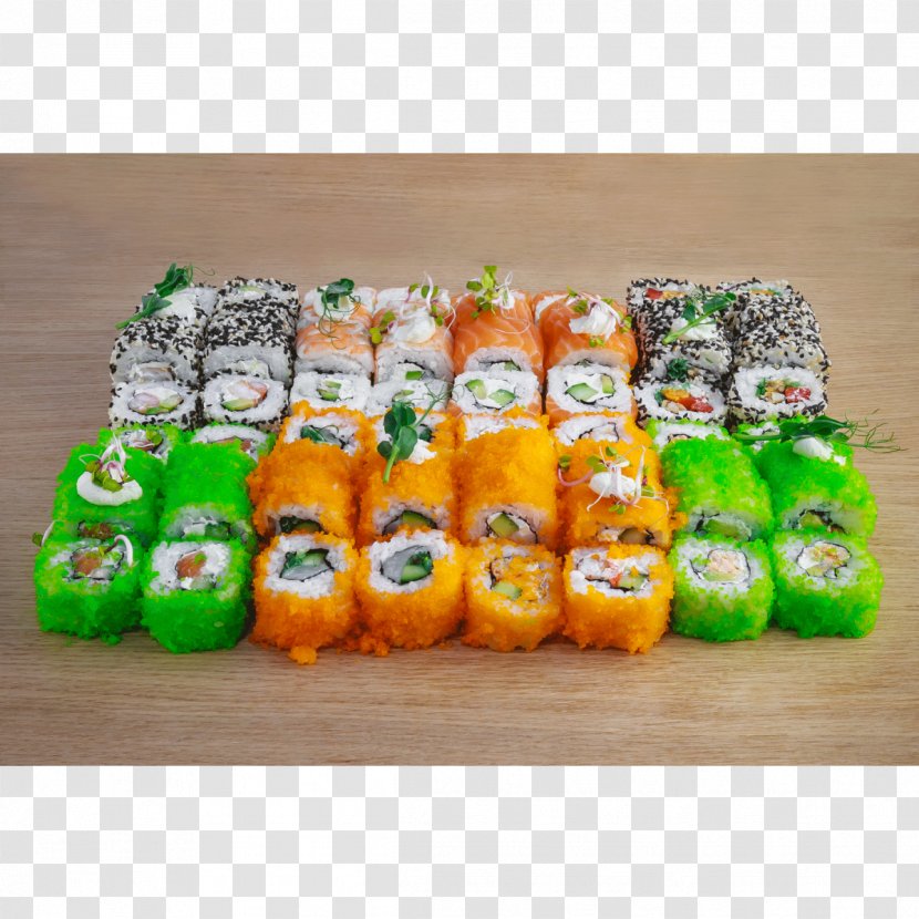 California Roll Vegetarian Cuisine Comfort Food Vegetarianism - Sushi Set Transparent PNG