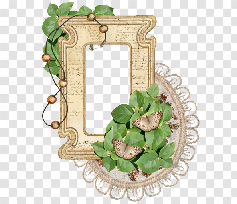Picture Frame Clip Art - Flower Arranging - Green Leaves Decorative Border Transparent PNG