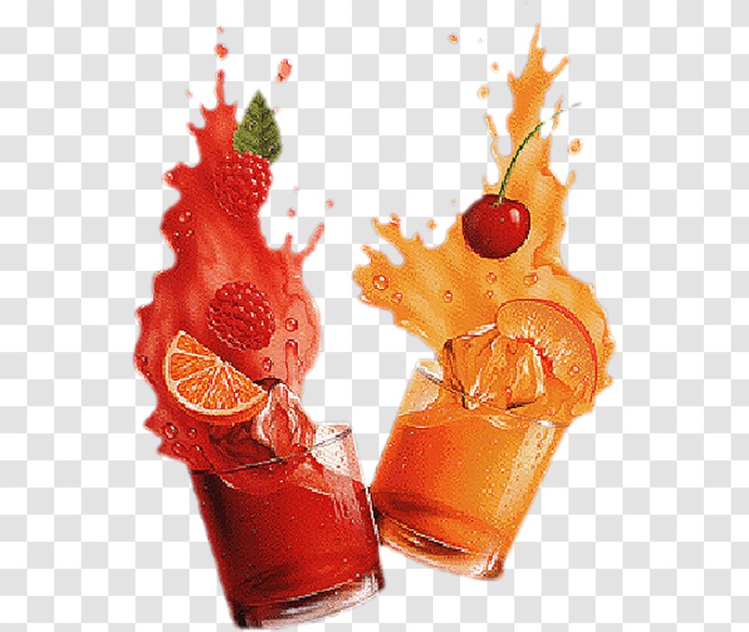 Strawberry Juice Cocktail Drink Milkshake - Watercolor Transparent PNG