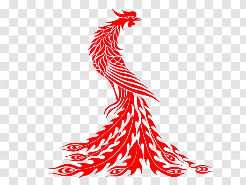 Fenghuang County Phoenix - Red Transparent PNG