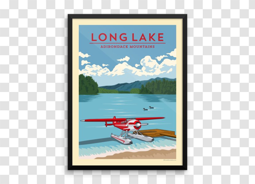 Poster Adirondack Park Lake Placid Long - Mountains - Iceland Attractions Map Transparent PNG