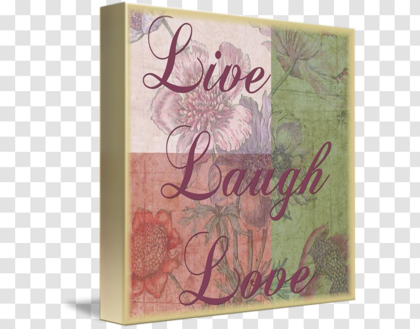 Paper Gallery Wrap Picture Frames Canvas Greeting & Note Cards - Live Laugh Love Transparent PNG