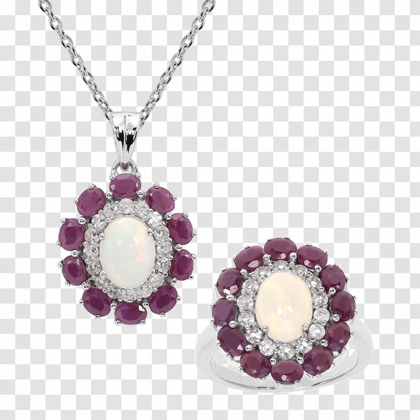 Ruby Locket Charms & Pendants Necklace Ring - Magenta Transparent PNG