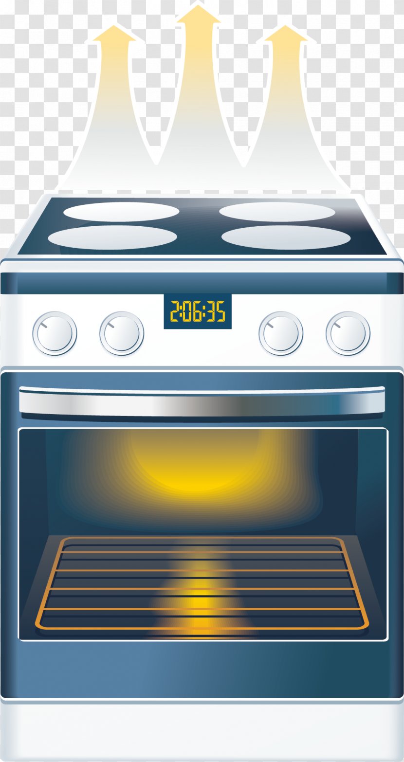 Gas Stove Kitchen Oven Electricity Electric - Convection - Vector Element Transparent PNG