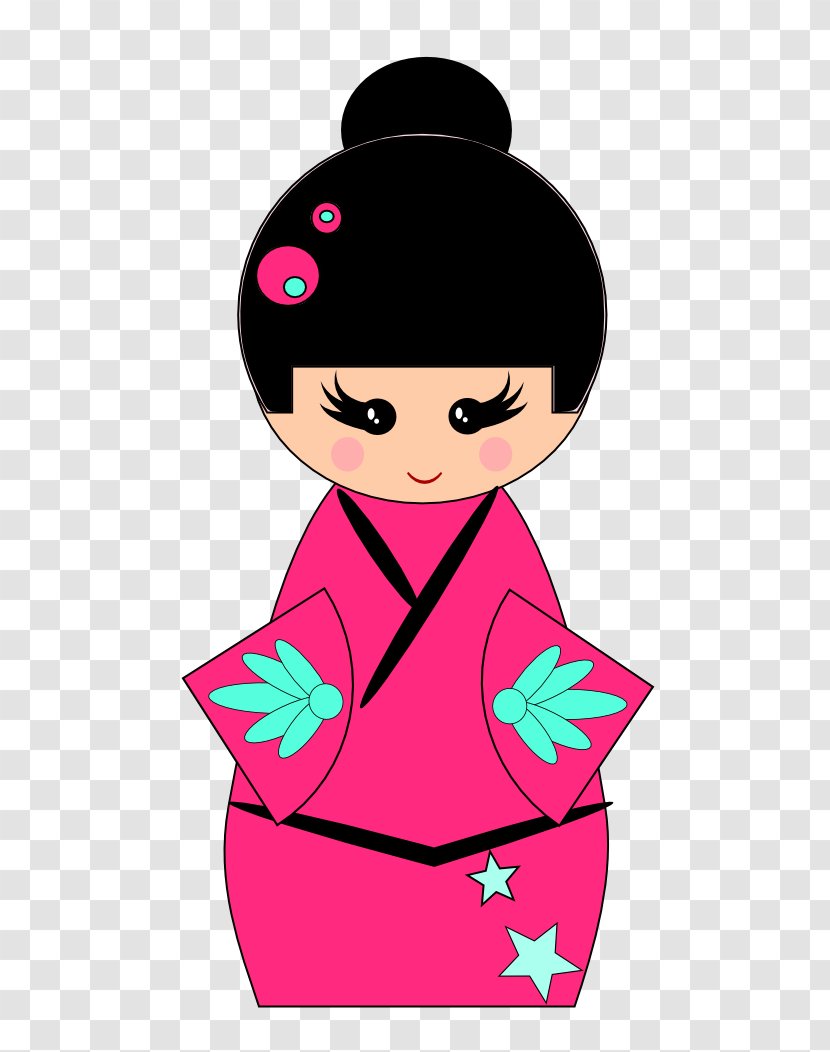 Pink M Boy Character Clip Art - Silhouette - Japan Doll Transparent PNG