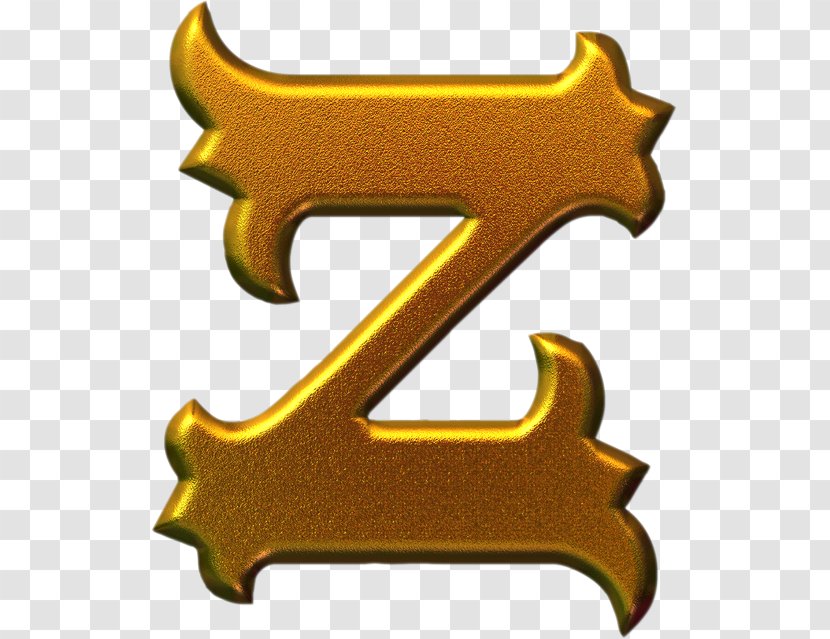 Alphabet Z Letter Gold Transparent PNG