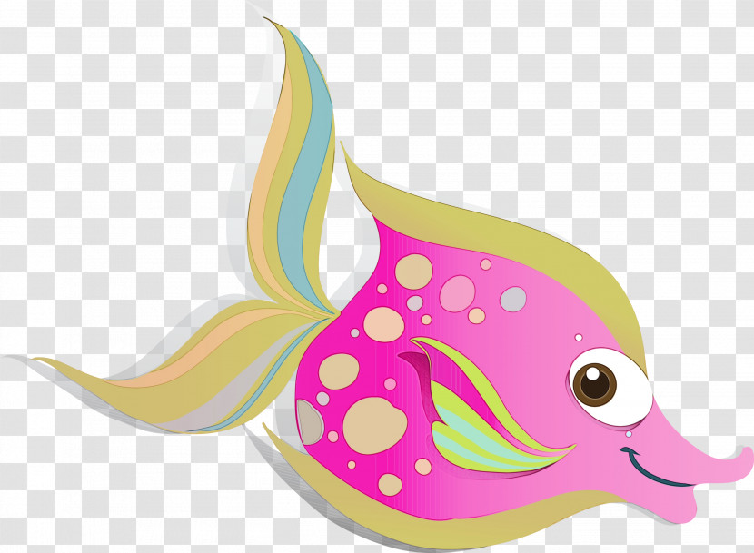 Pink Cartoon Fish Fish Transparent PNG