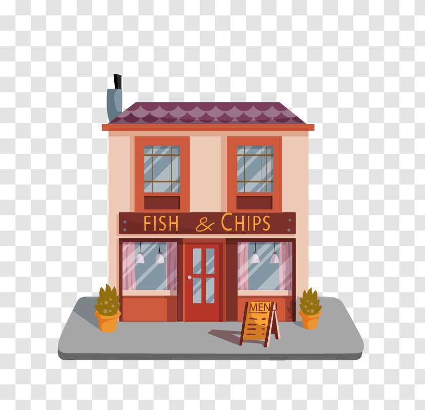 Cafe Chinese Cuisine Five Nights At Freddys Buffet Fast Food - Facade - Vector French Fries Restaurant Transparent PNG