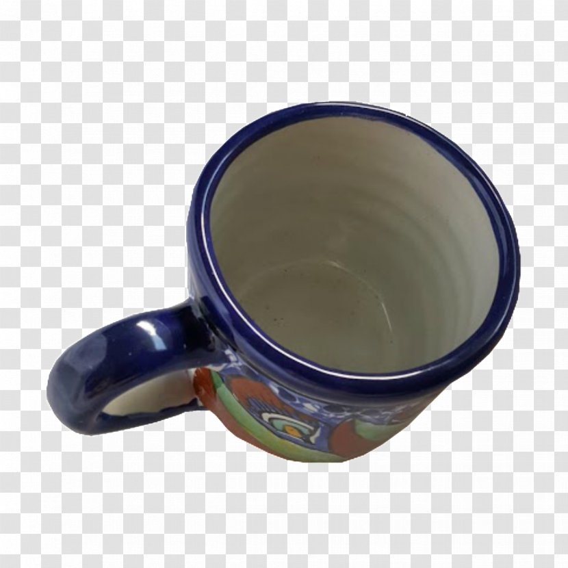 Coffee Cup Ceramic Pottery Cobalt Blue - Talavera Transparent PNG