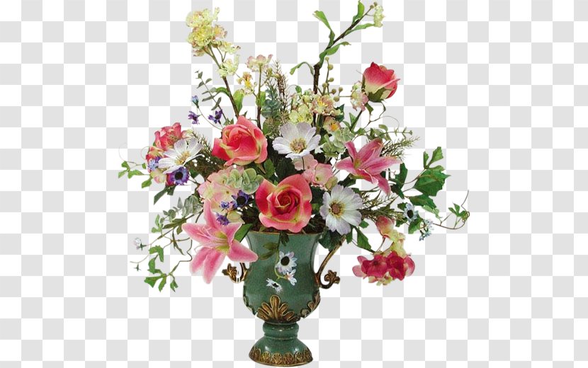 Rose Floral Design Vase Flower Bouquet Cut Flowers - With Transparent PNG