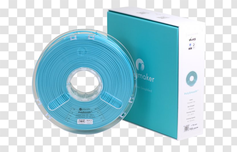 Filament Polymaker PolySmooth Suitable For PolyMaker Polysmooth Blue Product Design Turquoise - Hardware - Teal Coral Transparent PNG