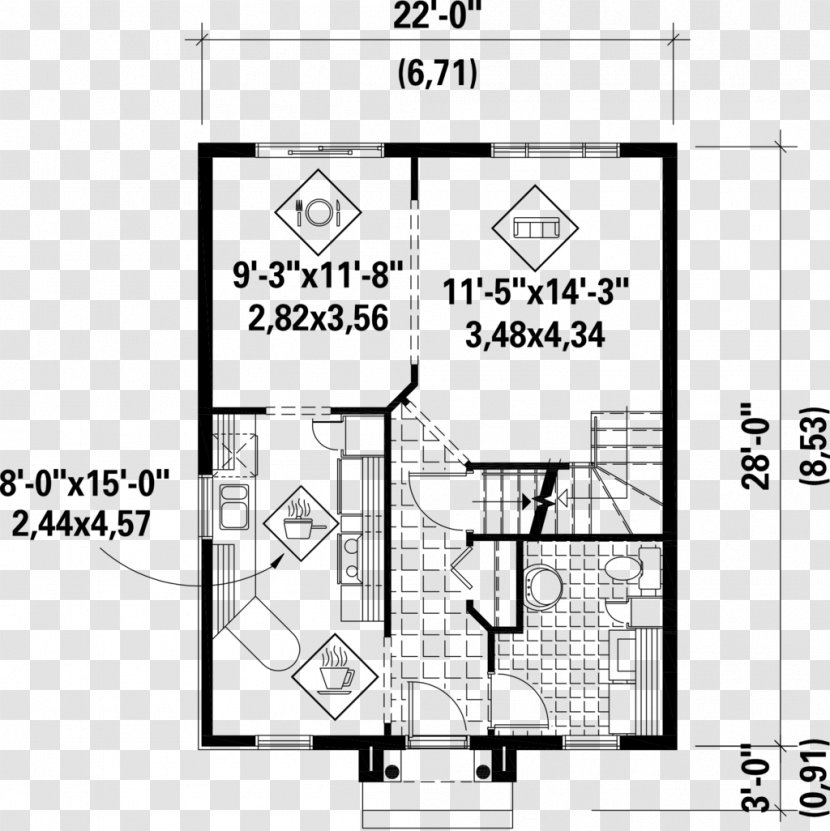 Floor Plan Line Pattern - Diagram - European Style Square Transparent PNG