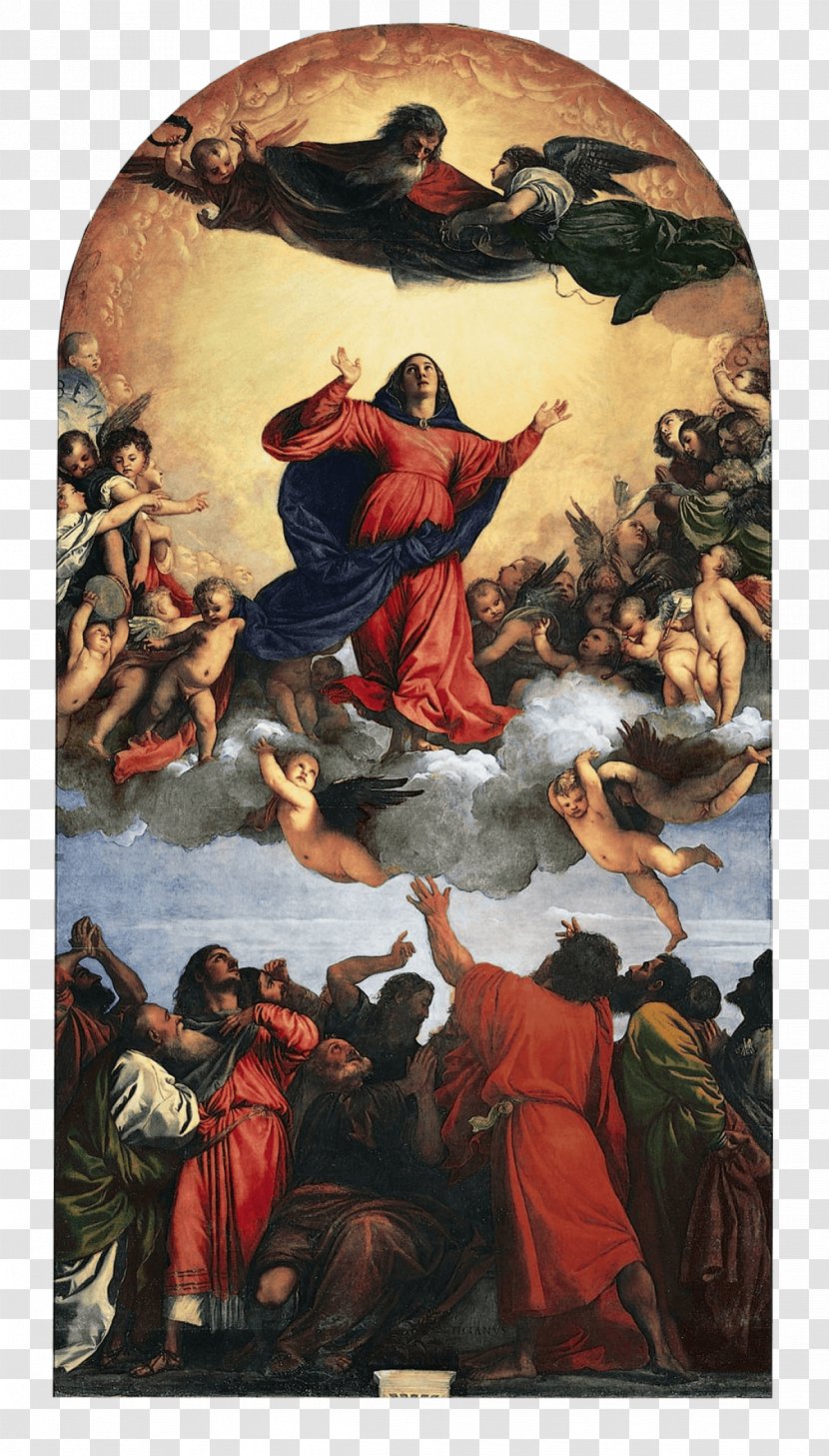 Santa Maria Gloriosa Dei Frari Assumption Of The Virgin Pesaro Madonna Mary Painting - Work Art - Printing Transparent PNG