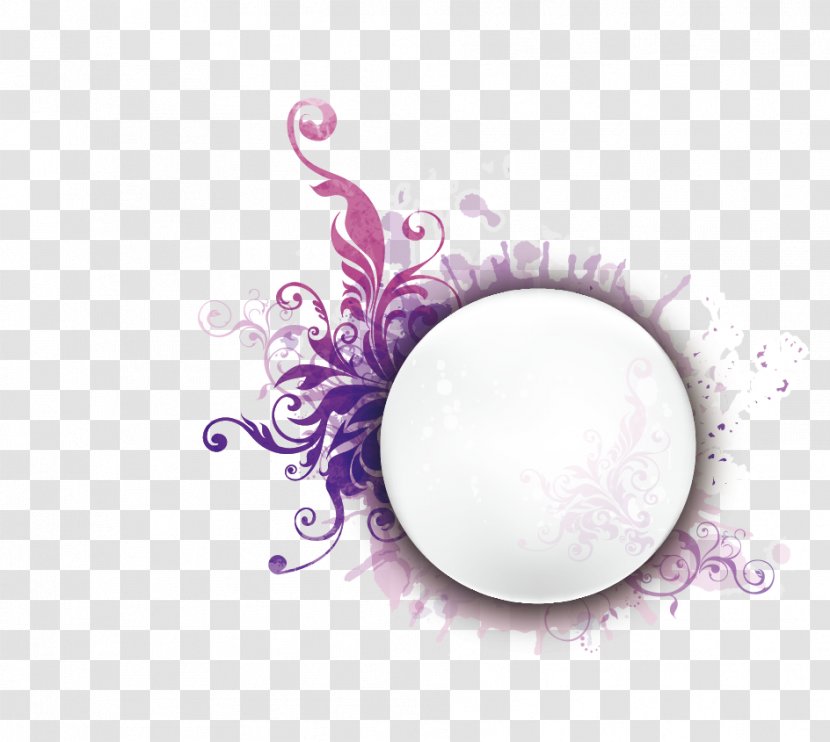 Circle Pattern - Lilac - Fashion Circular Border Transparent PNG