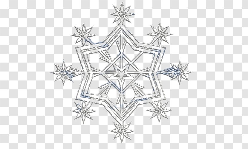 Snowflake Symmetry White Line Pattern Transparent PNG