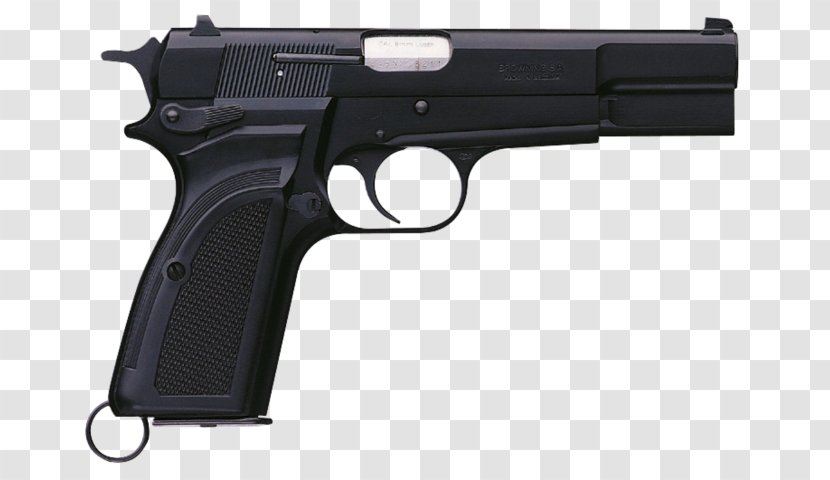 Browning Hi-Power Firearm Semi-automatic Pistol 9×19mm Parabellum 9 Mm Caliber - Ammunition - Handgun Transparent PNG